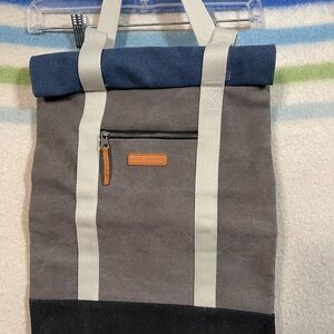 UCON Acrobatics Canvas Roll-Top Backpack with Blue Accent